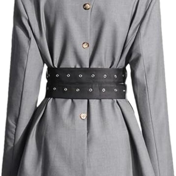 NEW Asymmetric Belted Buckle Jacket - Picture 3 of 4